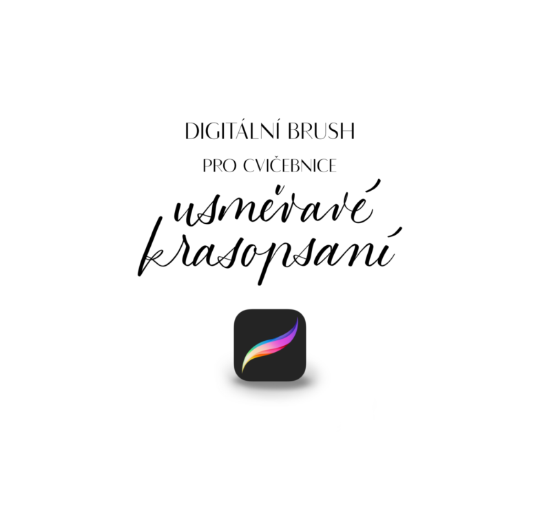 Digitální brushpen pro cvičebnice krasopsaní