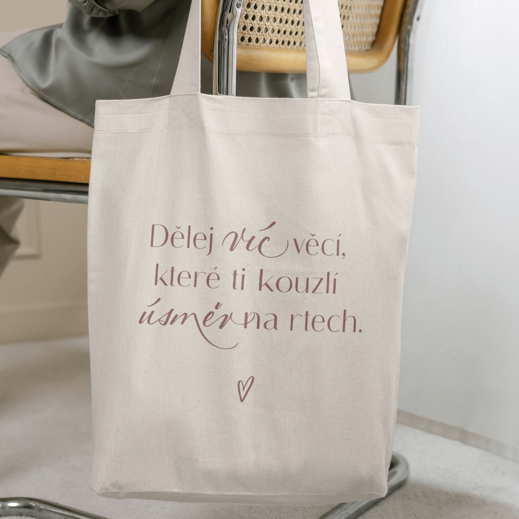 Usměvavá plátěná taška 2 Usměvavá plátěná taška - Obrázek 2